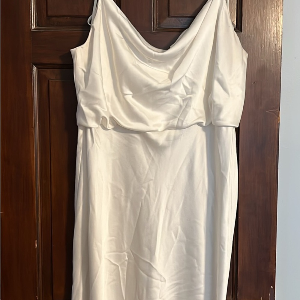 Jenny Yoo Strapless Cream Gown
